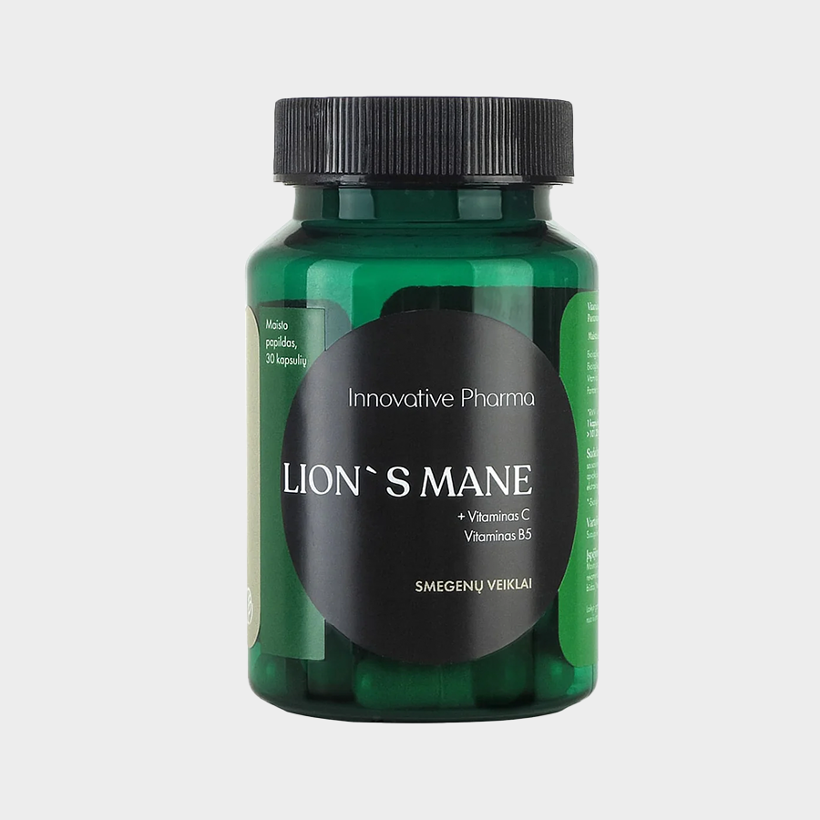 LION`S MANE kapsulės smegenų veiklai