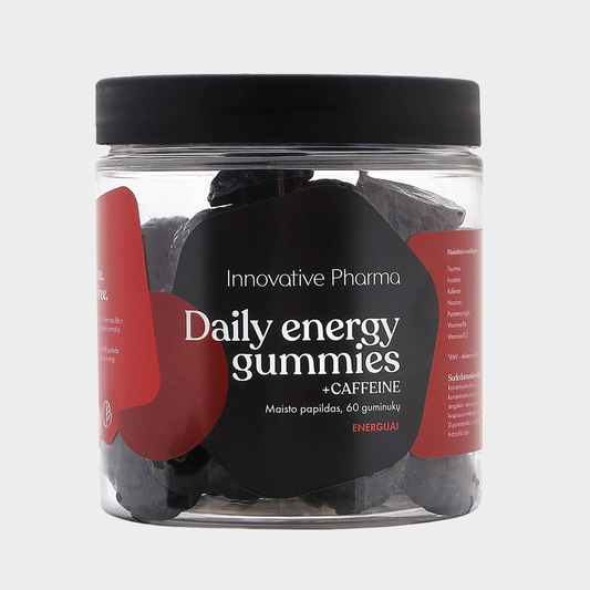Guminukai energijai su kofeinu (60 guminukų)