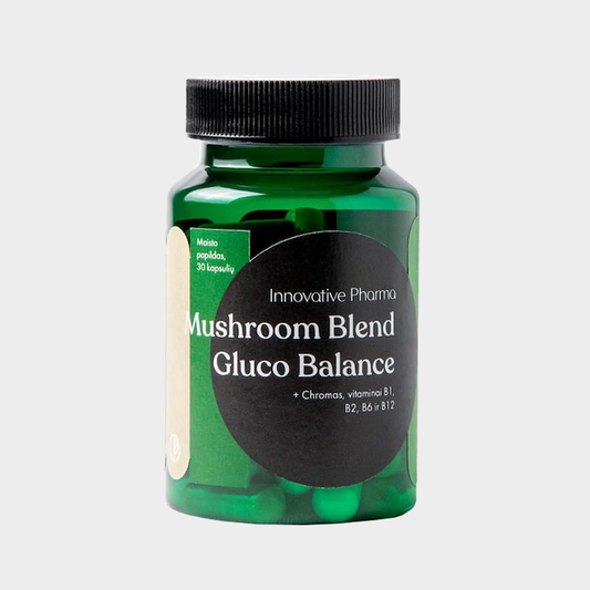 Funkcinių grybų mišinys GLIUKOZĖS BALANSUI (30 kaps.)