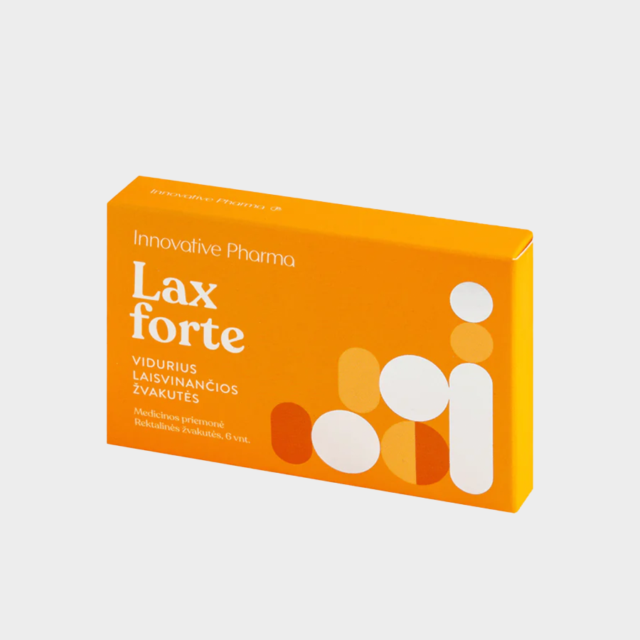 LaxForte žvakutės vidurių užkietėjimui (6 vnt.)