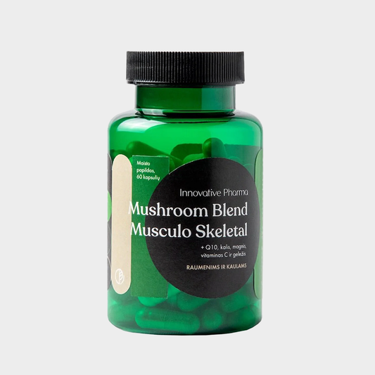Funkcinių grybų mišinys RAUMENIMS IR KAULAMS (60 kaps.)