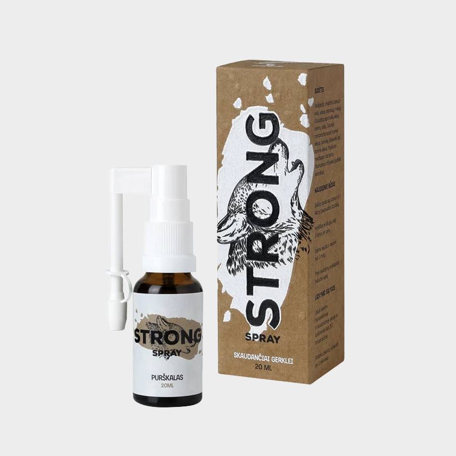 Strong purškalas išsausėjusiai ir skaudančiai gerklei (20 ml)