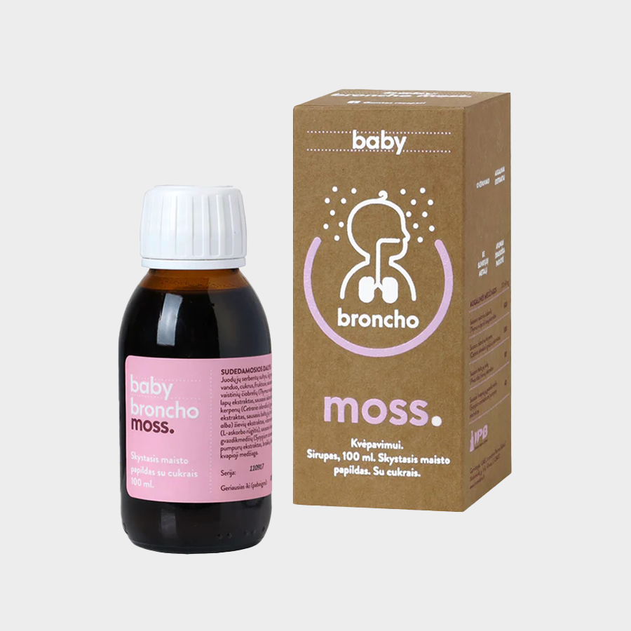 BronchoMoss Baby sirupas kvėpavimo takams (100 ml)