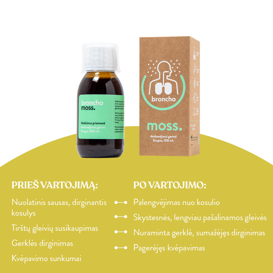 BronchoMoss sirupas atsikosėjimui (100 ml)