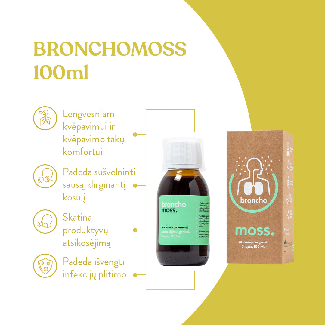 BronchoMoss sirupas atsikosėjimui (100 ml)