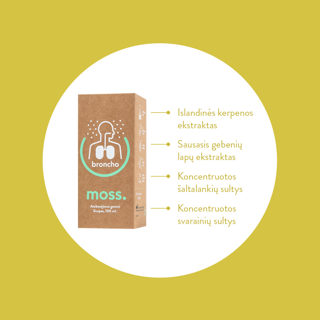 BronchoMoss sirupas atsikosėjimui (100 ml)