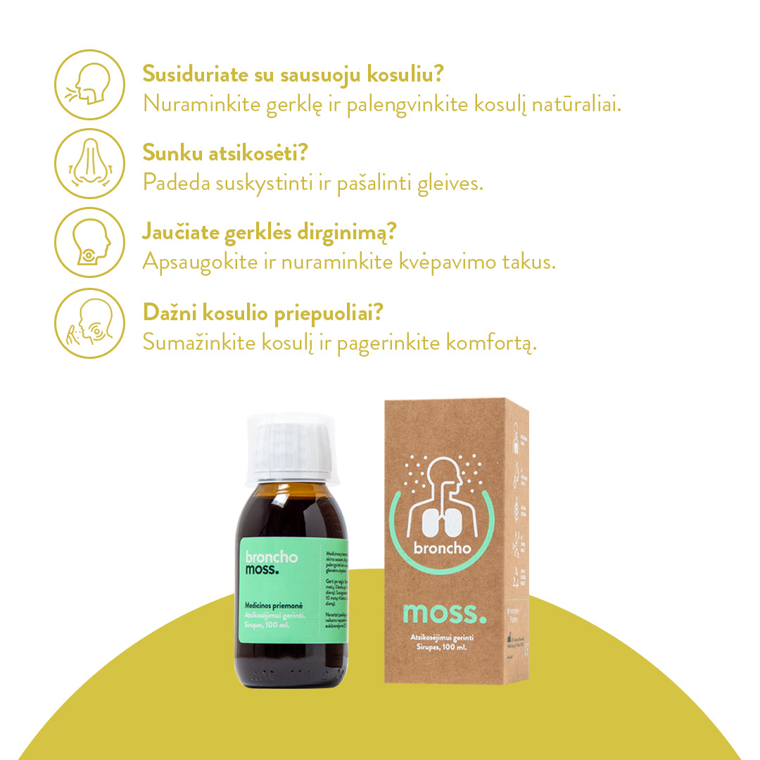 BronchoMoss sirupas atsikosėjimui (100 ml)