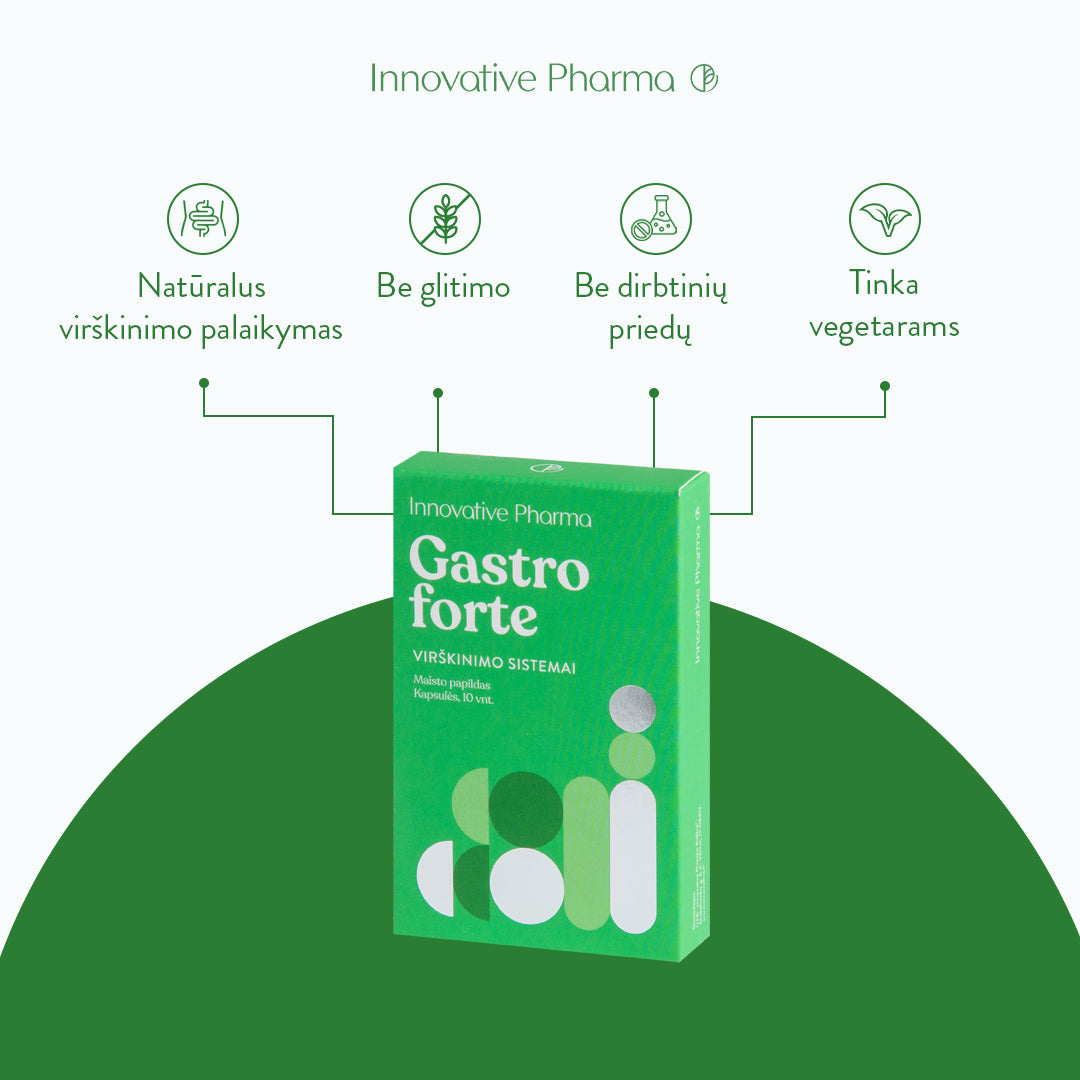 Gastro forte kapsulės virškinimo sistemai (10 vnt.)