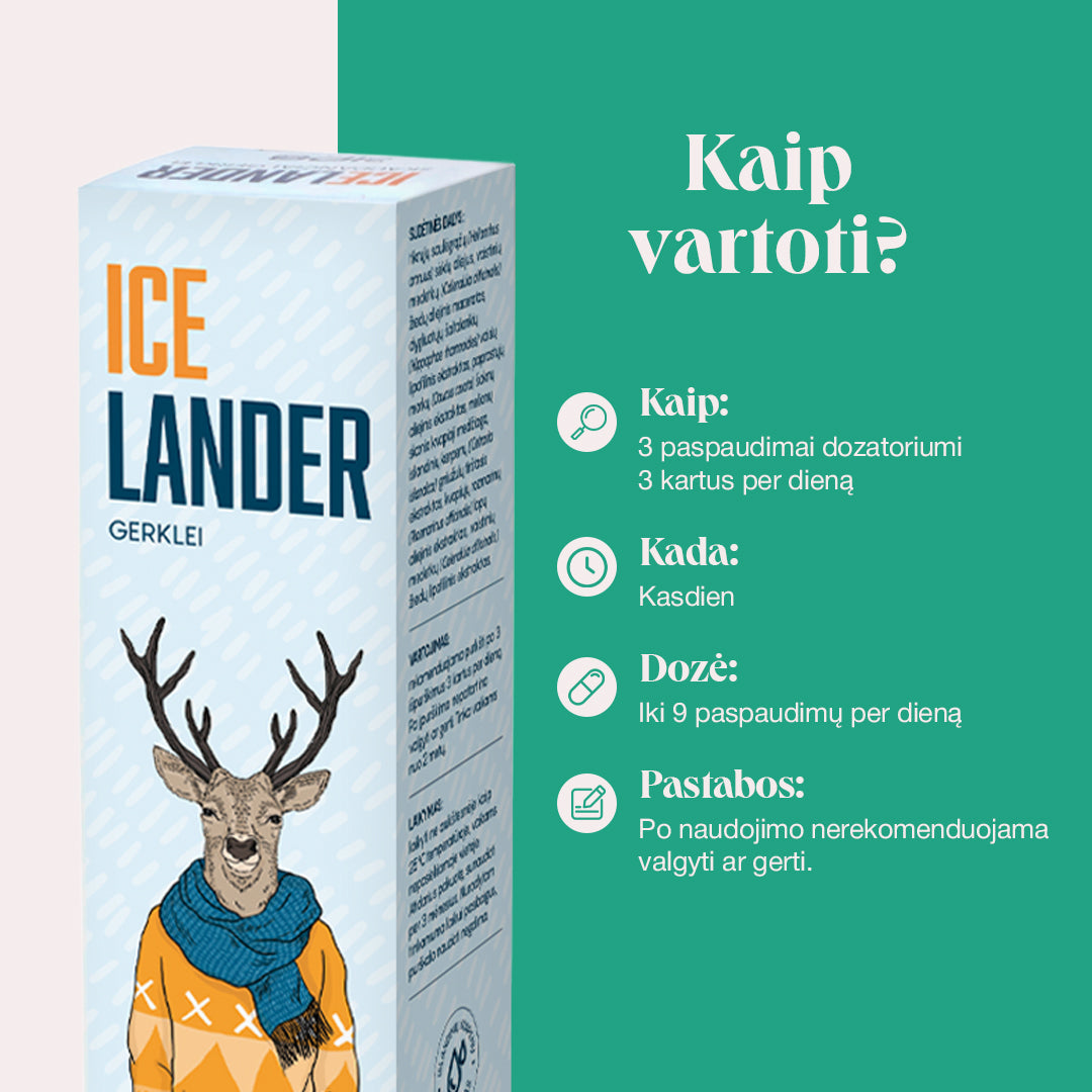 Icelander purškalas skaudančiai gerklei (20 ml)