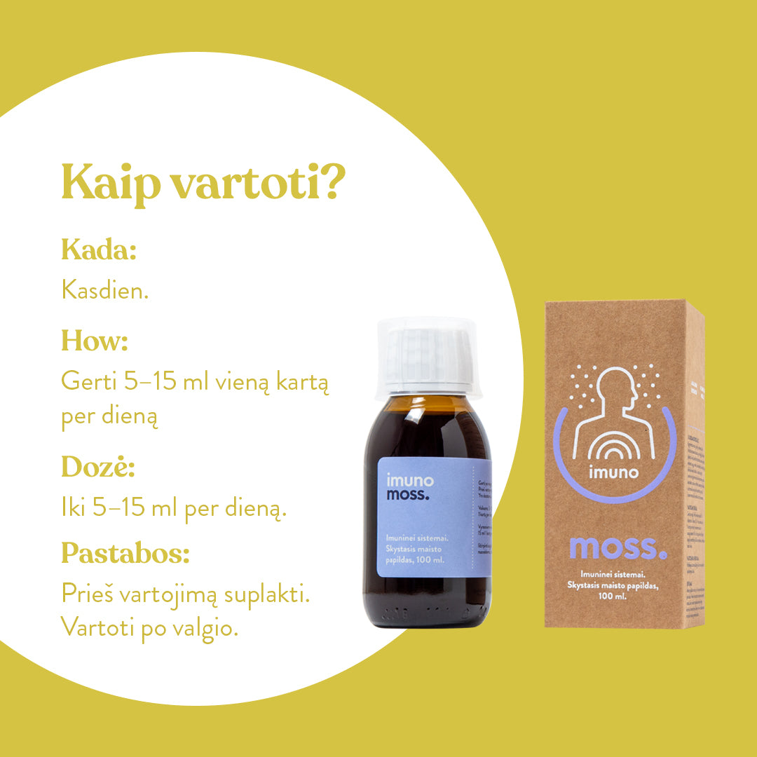 ImunoMoss mikstūra imunitetui (100 ml)