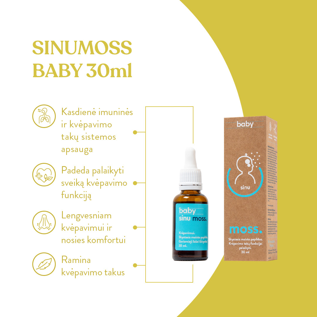 SinuMoss Baby lašai kvėpavimo takams (30 ml)