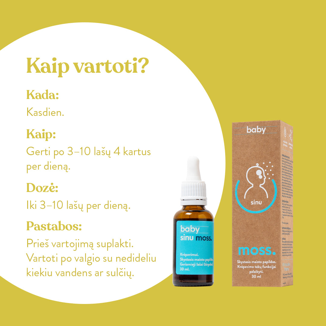 SinuMoss Baby lašai kvėpavimo takams (30 ml)
