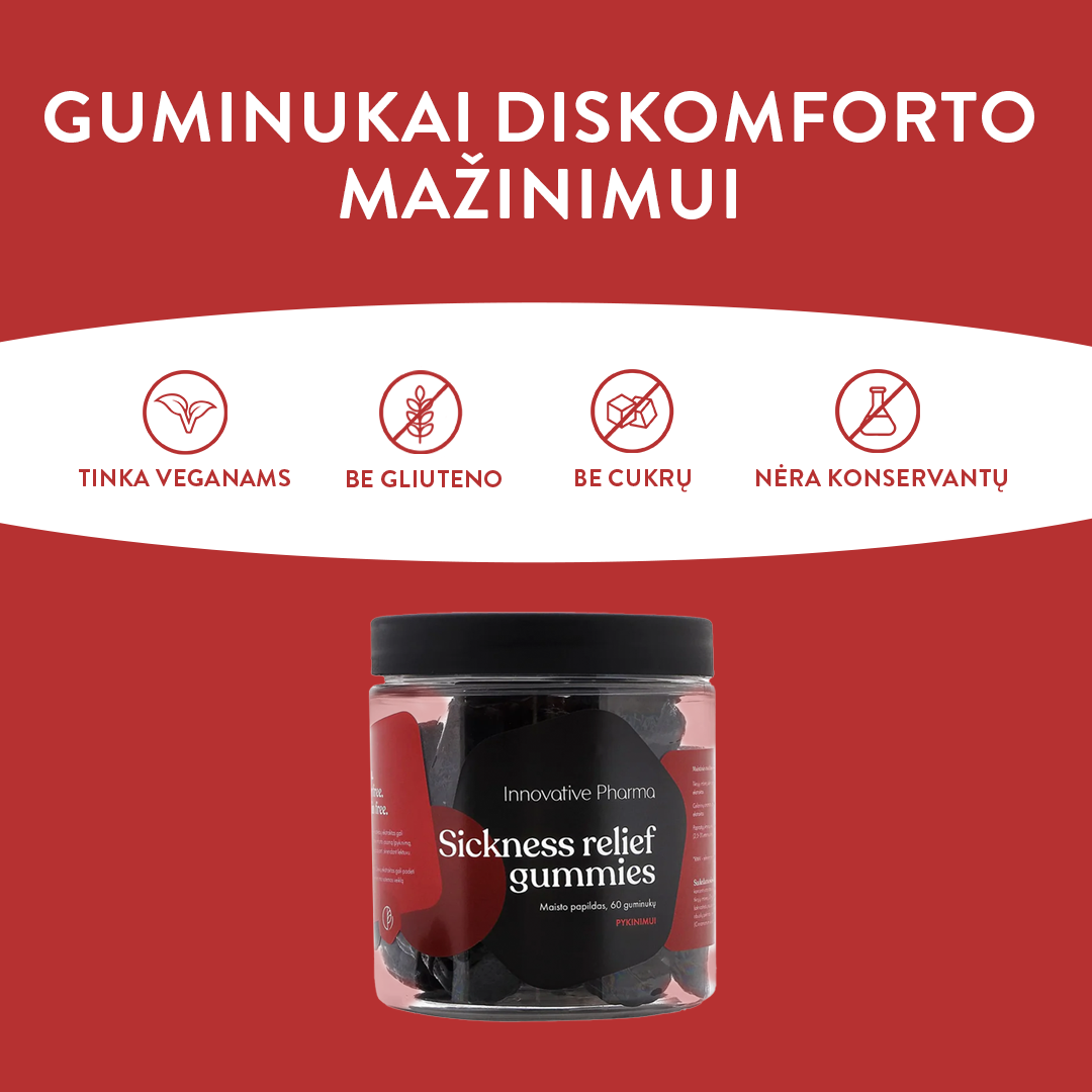 Guminukai pykinimui (60 guminukų)