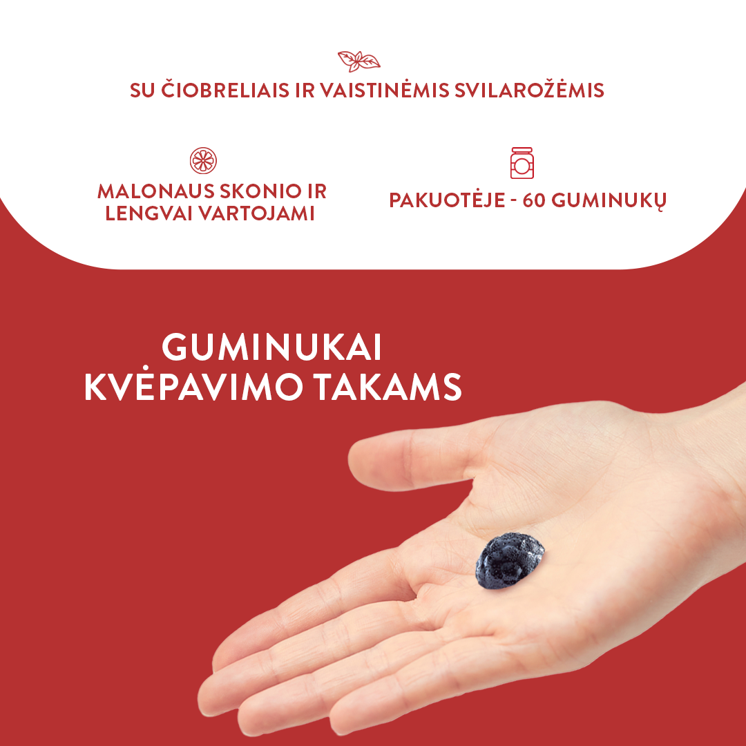 Guminukai kvėpavimo takams (60 guminukų)