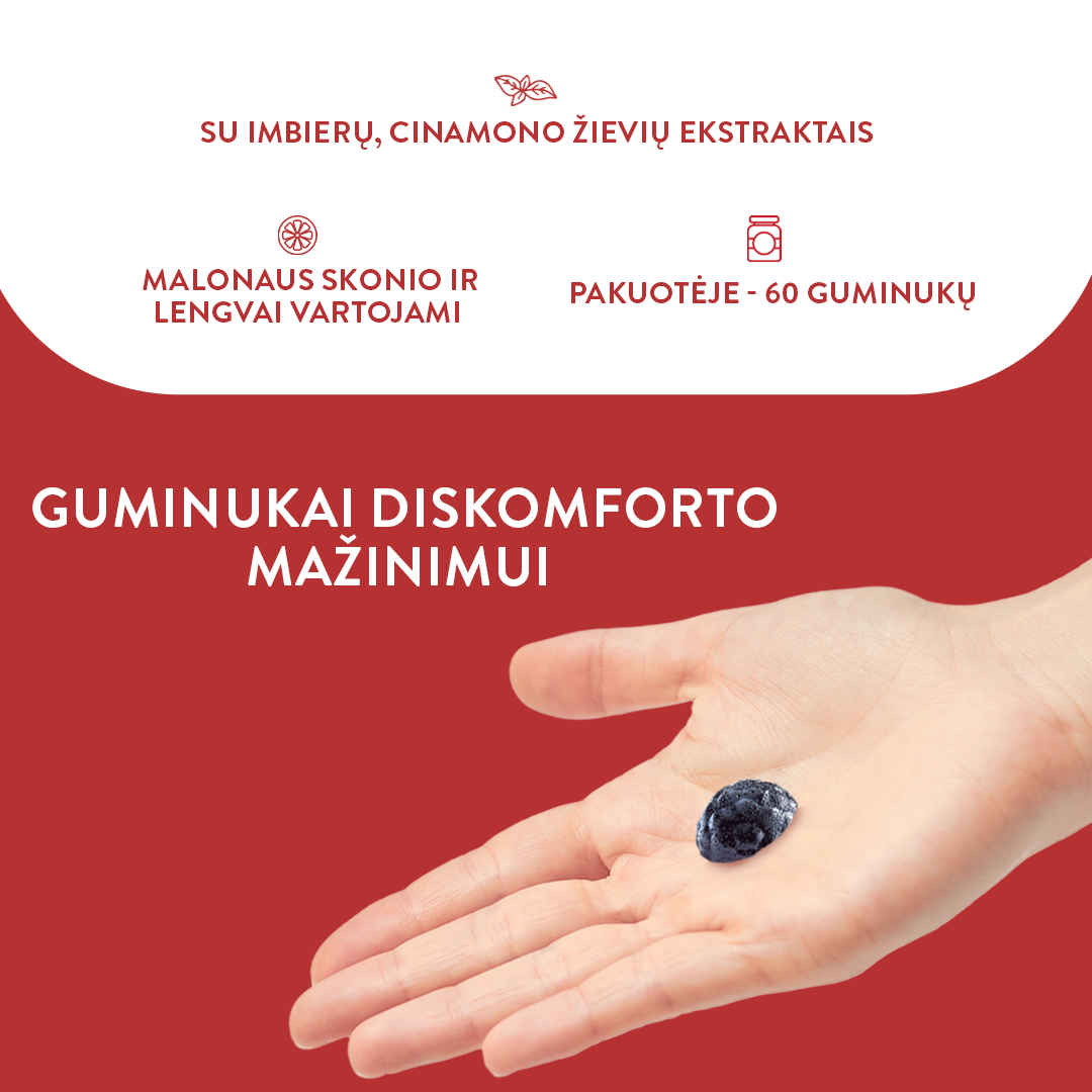 Guminukai pykinimui (60 guminukų)