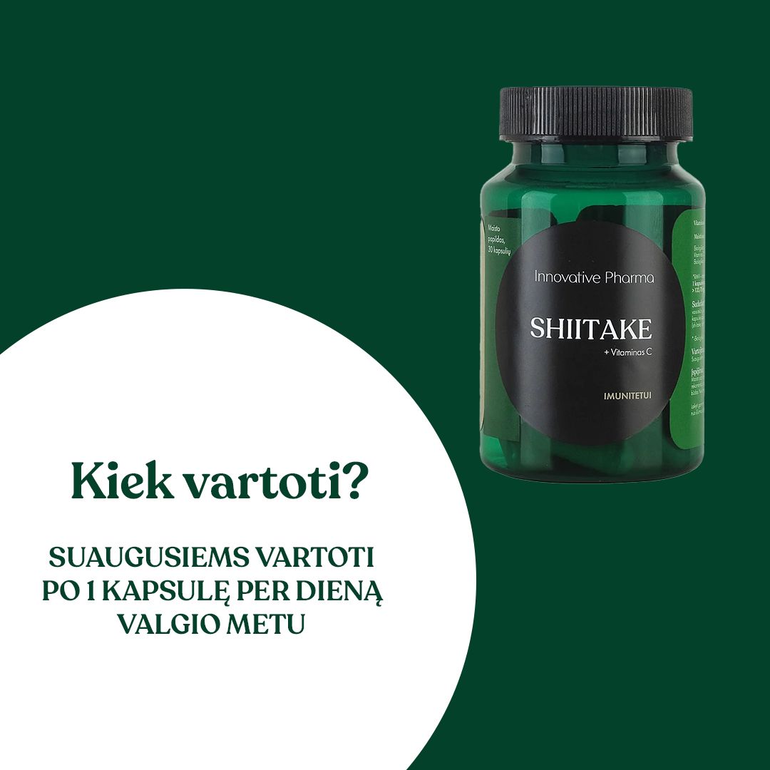 SHIITAKE kapsulės imunitetui
