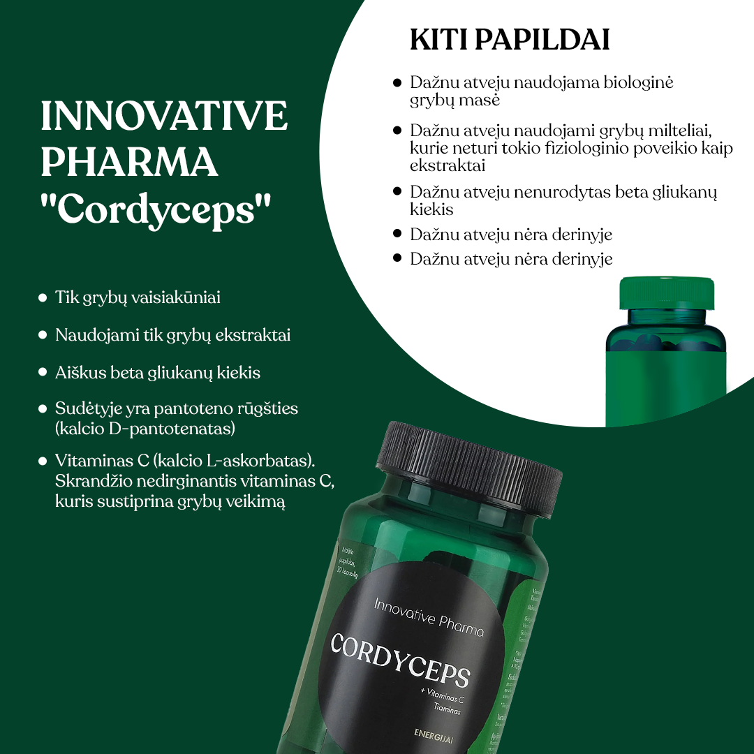 CORDYCEPS kapsulės energijai