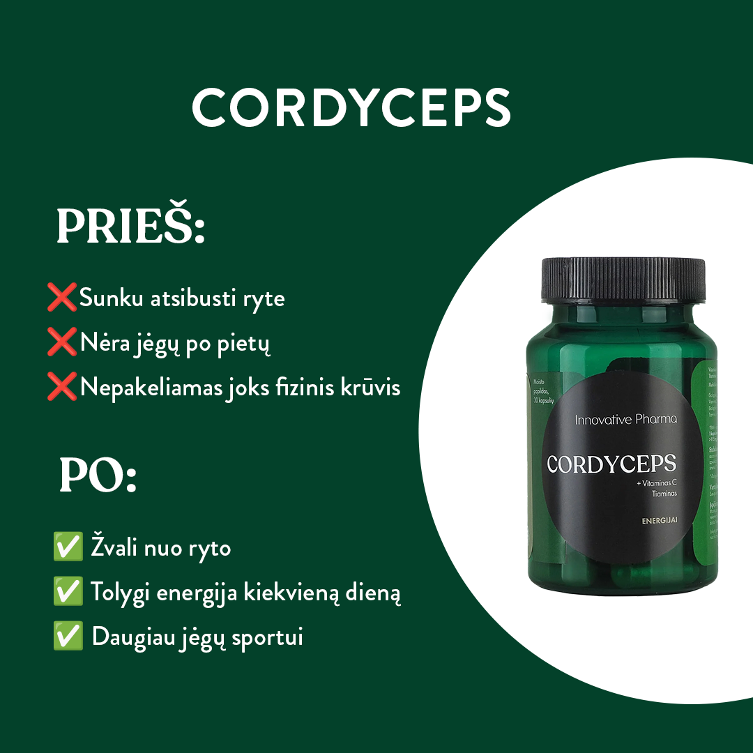 CORDYCEPS kapsulės energijai