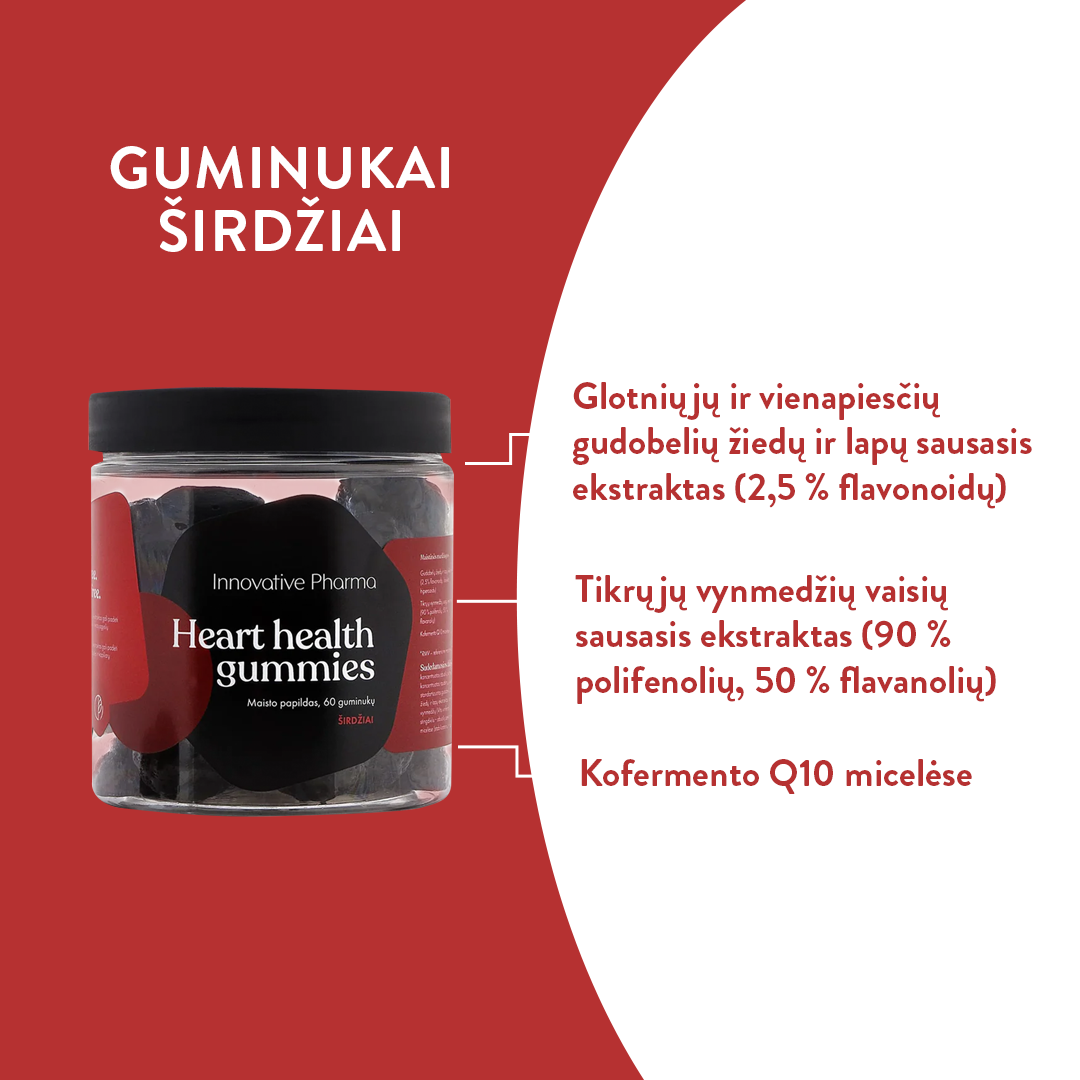 Guminukai širdžiai (60 guminukų)