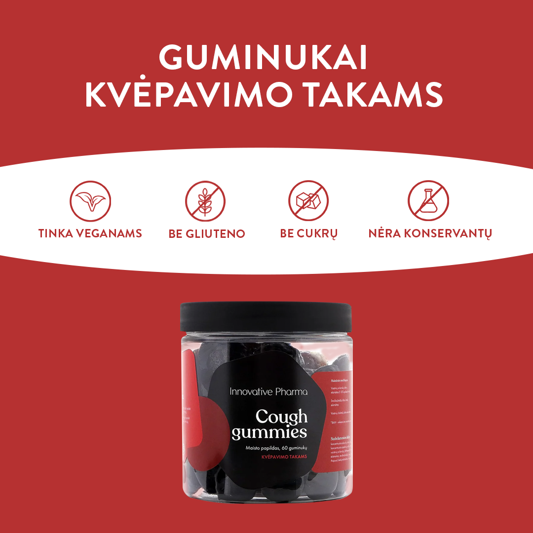Guminukai kvėpavimo takams (60 guminukų)