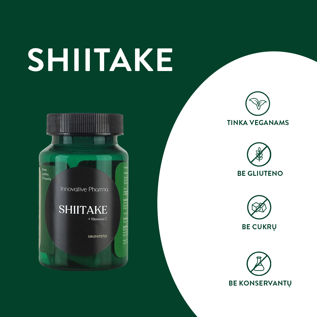 SHIITAKE kapsulės imunitetui