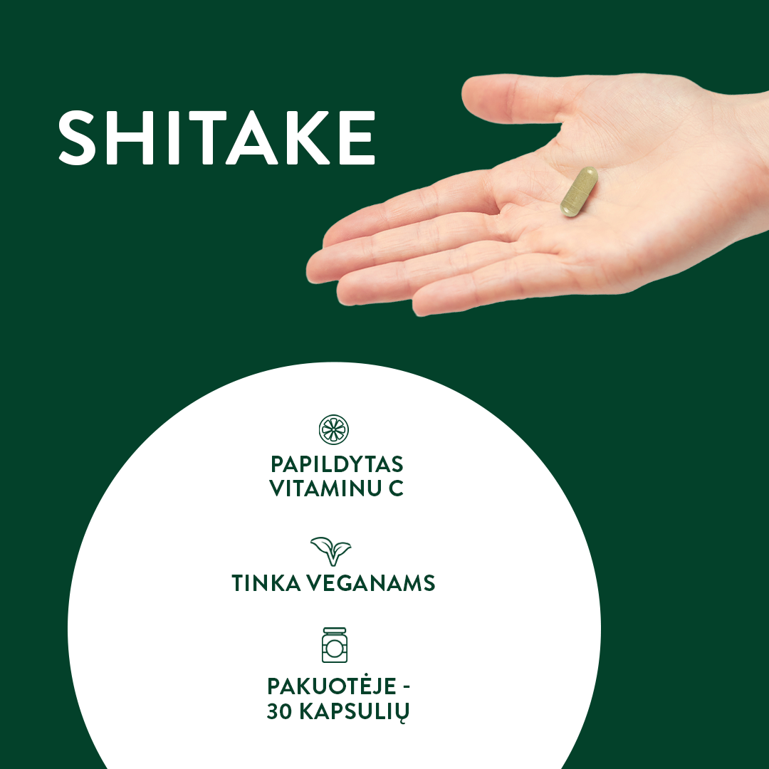 SHIITAKE kapsulės imunitetui
