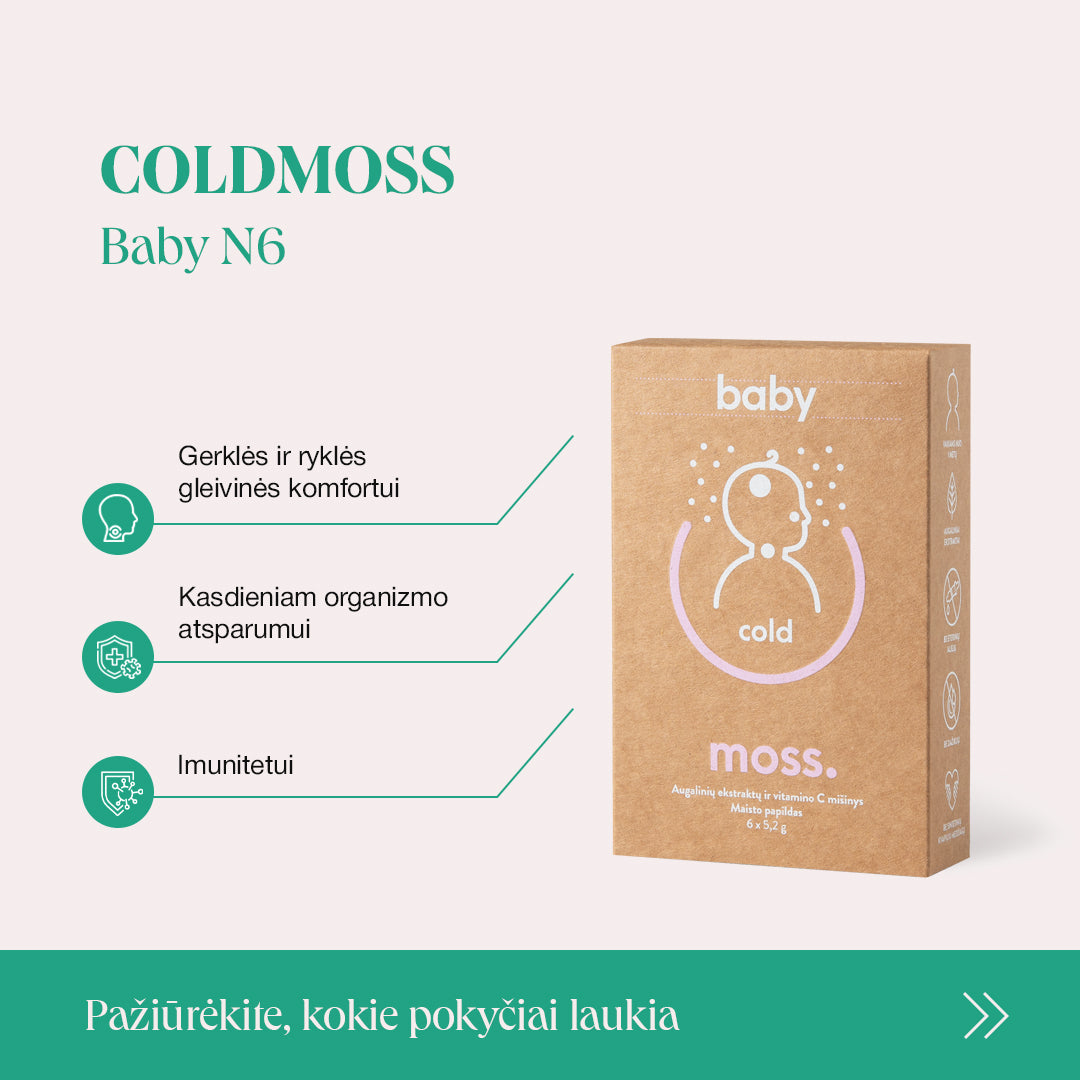 ColdMoss Baby paketėliai su vitaminu C (6 vnt.)