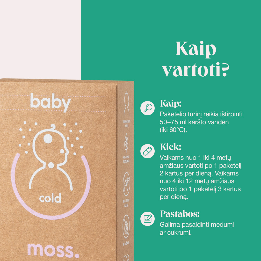 ColdMoss Baby paketėliai su vitaminu C (6 vnt.)