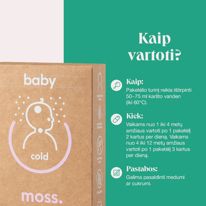 ColdMoss Baby paketėliai su vitaminu C (6 vnt.)