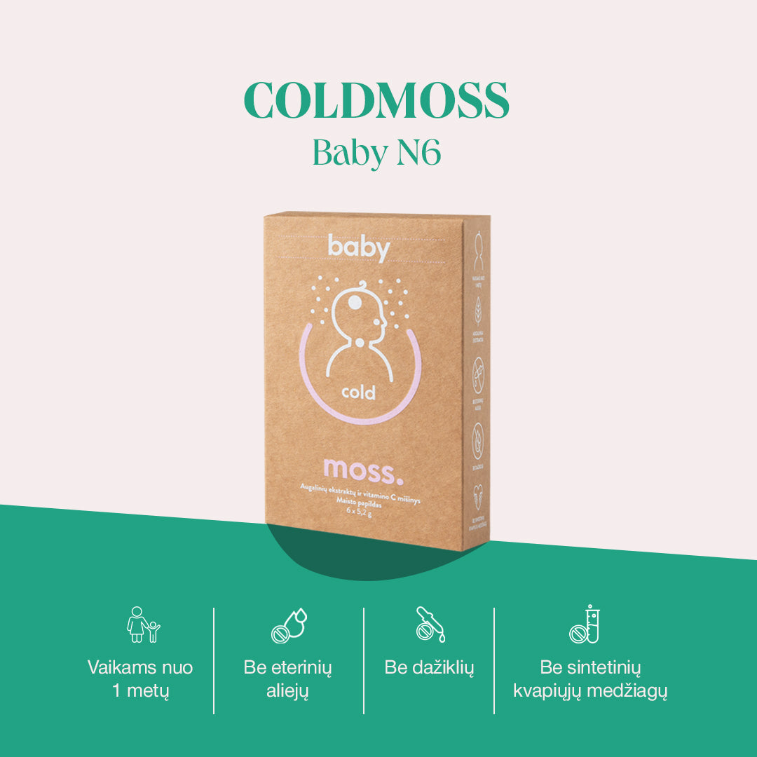 ColdMoss Baby paketėliai su vitaminu C (6 vnt.)
