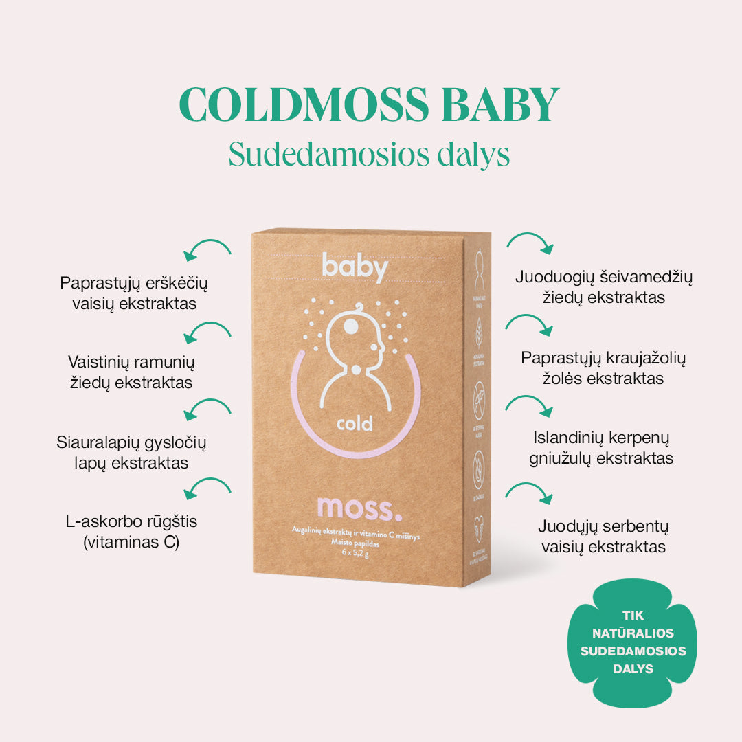 ColdMoss Baby paketėliai su vitaminu C (6 vnt.)