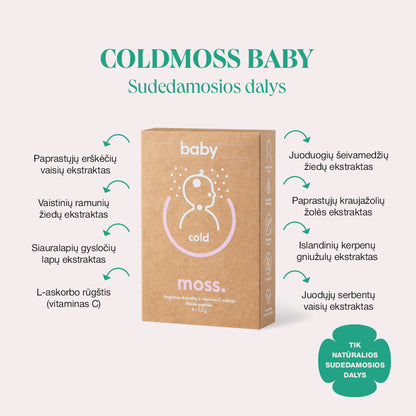 ColdMoss Baby paketėliai su vitaminu C (6 vnt.)