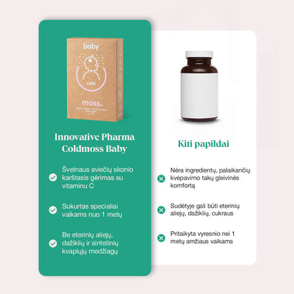 ColdMoss Baby paketėliai su vitaminu C (6 vnt.)