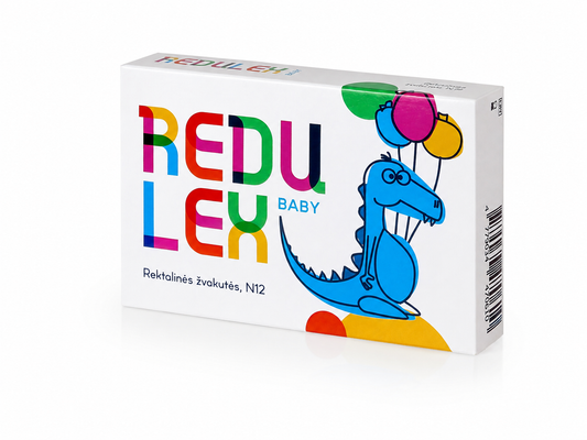 Redulex baby žvakutės pilvo pūtimui ir diegliams (12 vnt.)